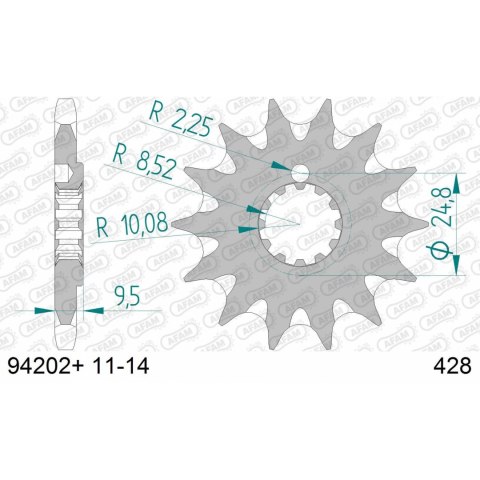 AFAM ZĘBATKA PRZÓD 94202+14 SC #428 14 Z