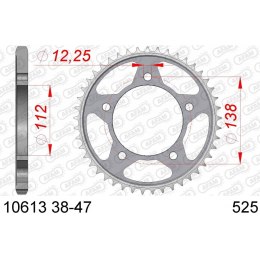 AFAM ZĘBATKA TYŁ STALOWA 10613-42 #525 42 ZĘBY