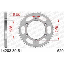 AFAM ZĘBATKA TYŁ STALOWA 14203-41 #520 41 ZĘBY