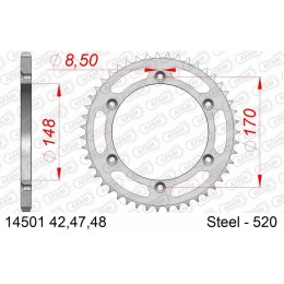 AFAM ZĘBATKA TYŁ STALOWA 14501-42 #520 42 ZĘBY