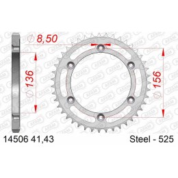 AFAM ZĘBATKA TYŁ STALOWA 14506-41 #525 41 Z