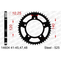 AFAM ZĘBATKA TYŁ STALOWA 14604-42 #525 42 ZĘBY