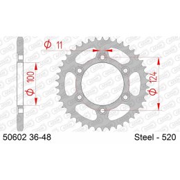 AFAM ZĘBATKA TYŁ STALOWA 50602-42 #520 42 ZĘBY