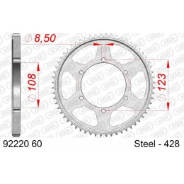 AFAM ZĘBATKA TYŁ STALOWA 92220-60 #428 60 Z