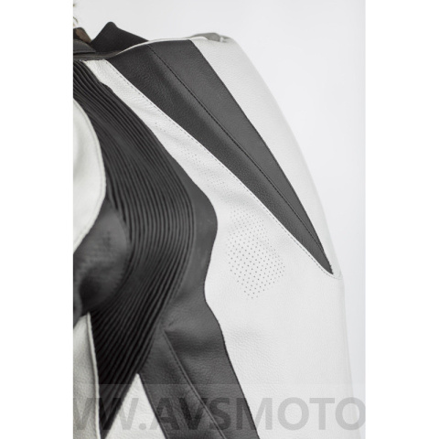 KURTKA SKÓRZANA RST TRACTECH EVO 4 CE WHITE/BLACK