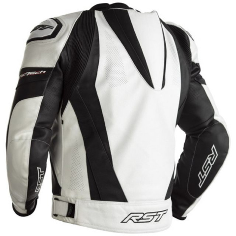 KURTKA SKÓRZANA RST TRACTECH EVO 4 CE WHITE/BLACK