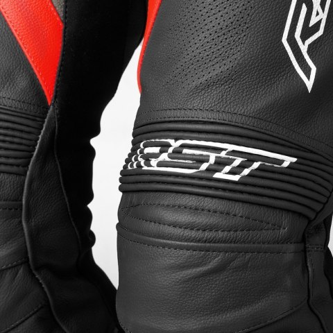 SPODNIE SKÓRZANE RST TRACTECH EVO 4 CE BLACK/GREY/FLO RED