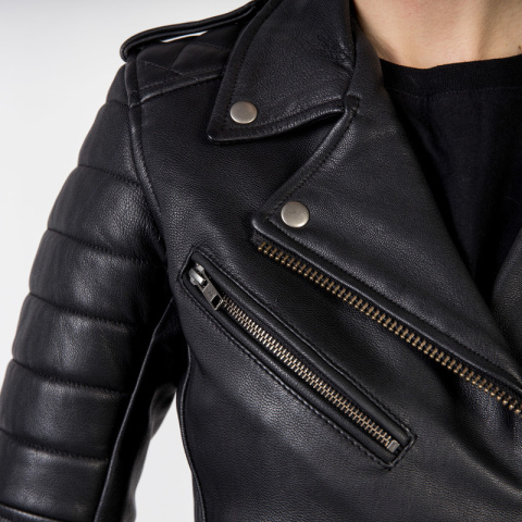 KURTKA SKÓRZANA OZONE RAMONES MODERN LADY MATT BLACK