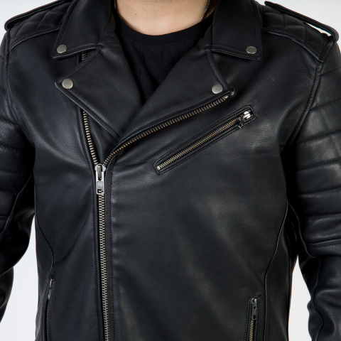 KURTKA SKÓRZANA OZONE RAMONES MODERN MATT BLACK