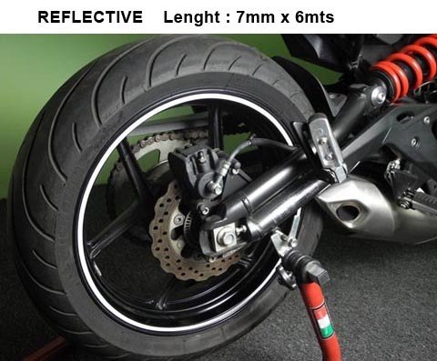 TAŚMA NA FELGĘ KEITI REFLECTIVE STICKER STRIP WHITE