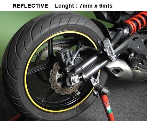 TAŚMA NA FELGĘ KEITI REFLECTIVE STICKER STRIP YELL