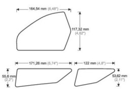 Grip Boczny HDR YAMAHA MT-07 21-22 trasparent