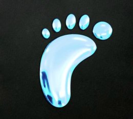 Naklejka eco3D soft touch baby foot niebieskie