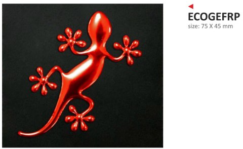 Naklejka eco3D soft touch geco czerwone