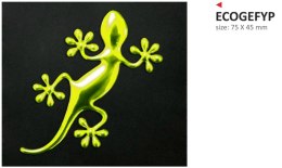 Naklejka eco3D soft touch geco żółte