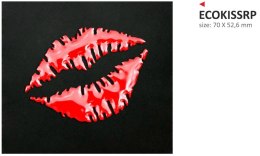 Naklejka eco3D soft touch kiss czerwone