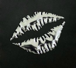 Naklejka eco3D soft touch kiss srebrne