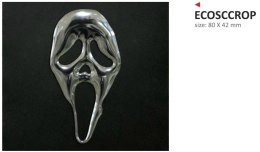 Naklejka eco3D soft touch scream srebrne