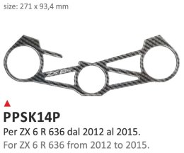 Naklejka na półkę Kawasaki ZX6R 636 12/16