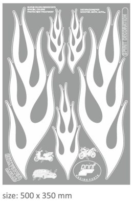 Naklejka z białe grafika