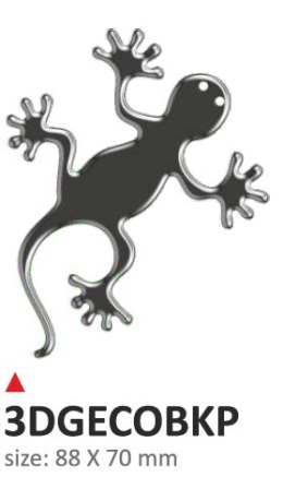 Wypukła naklejka Geco czarne reflex
