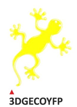 Wypukła naklejka Geco żółte fluorescent