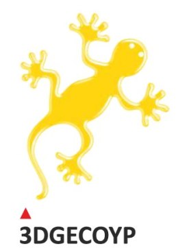 Wypukła naklejka Geco żółte reflex