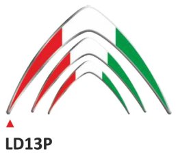 Wypukła naklejka Italian flag