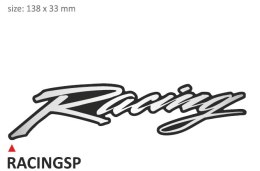 Zestaw 10 naklejek Racing srebrne