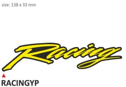 Zestaw 10 naklejek Racing żółte
