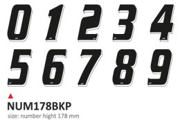 Zestaw 10 naklejek (cyfry) w kolorze czarnym