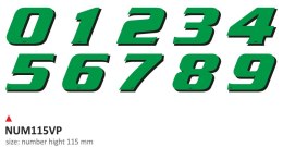 Zestaw 10 naklejek (cyfry) w kolorze zielonym