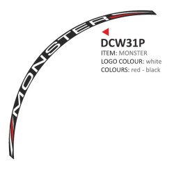 Zestaw 8 naklejek na felgi Ducati Monster