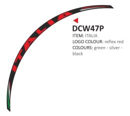 Zestaw 8 naklejek na felgi moto Italia