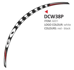 Zestaw 8 naklejek na felgi motocyklowe Go!!