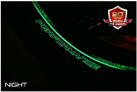 Zestaw 8 naklejek z mikro bąbelkami Perfomance