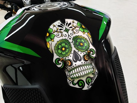 Tankpad czaszka zielona