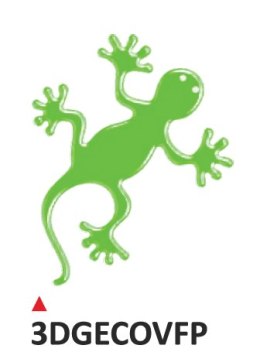 Wypukła naklejka Geco zielone fluorescent