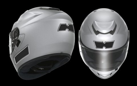 Zestaw naklejek odblaskowych na kask czarne wersja